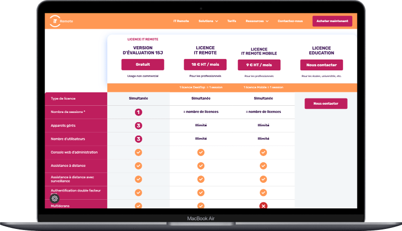 Capture Page tarifs